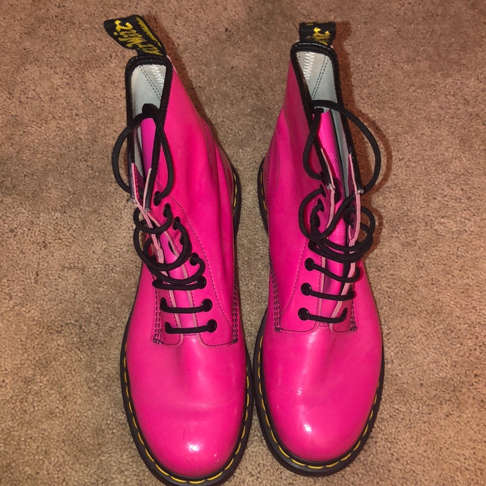 Dr. Martens Hot Pink Combat Boots